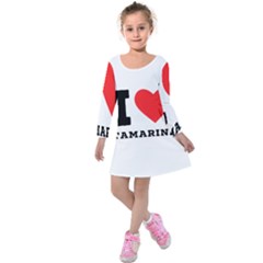 I Love Tamarind Kids  Long Sleeve Velvet Dress by ilovewhateva