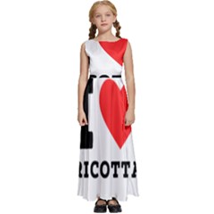 I Love Ricotta Kids  Satin Sleeveless Maxi Dress by ilovewhateva