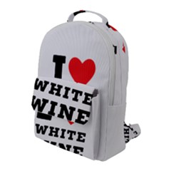 I Love White Wine Flap Pocket Backpack (large) by ilovewhateva