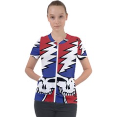 Grateful Dead Short Sleeve Zip Up Jacket by Mog4mog4