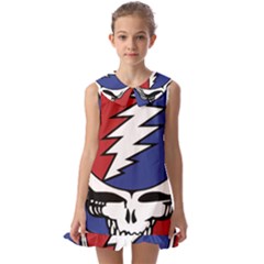 Grateful Dead Kids  Pilgrim Collar Ruffle Hem Dress by Mog4mog4