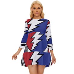 Grateful Dead Long Sleeve Babydoll Dress by Mog4mog4