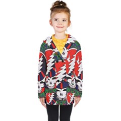 Grateful Dead Pattern Kids  Double Breasted Button Coat by Mog4mog4