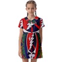 Grateful Dead Pattern Kids  Asymmetric Collar Dress View1