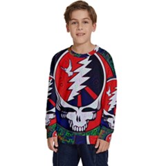 Grateful Dead Pattern Kids  Long Sleeve Jersey by Mog4mog4