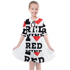 I Love Red Wine Kids  All Frills Chiffon Dress by ilovewhateva