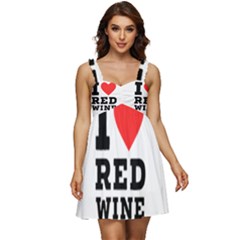 I Love Red Wine Ruffle Strap Babydoll Chiffon Dress by ilovewhateva