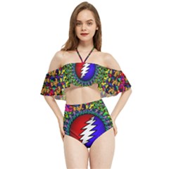 Grateful Dead Halter Flowy Bikini Set  by Mog4mog4