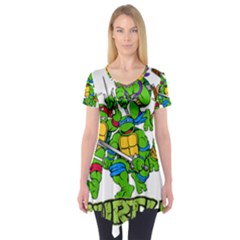 Teenage Mutant Ninja Turtles Short Sleeve Tunic  by Mog4mog4