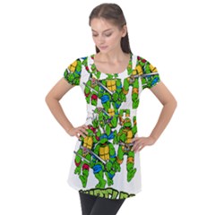 Teenage Mutant Ninja Turtles Puff Sleeve Tunic Top by Mog4mog4