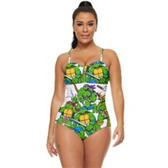 Teenage Mutant Ninja Turtles Retro Full Coverage Swimsuit by Mog4mog4