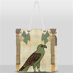 Egyptian Paper Papyrus Bird Full Print Rope Handle Tote (large) by Mog4mog4