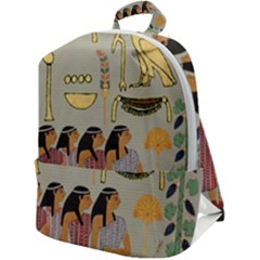 Egyptian Paper Women Child Owl Zip Up Backpack by Mog4mog4