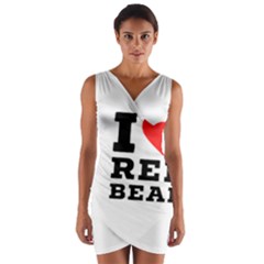 I Love Red Bean Wrap Front Bodycon Dress by ilovewhateva