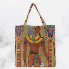 Egyptian Tutunkhamun Pharaoh Design Grocery Tote Bag by Mog4mog4