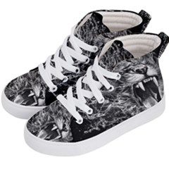 Lion Furious Abstract Desing Furious Kids  Hi-top Skate Sneakers by Mog4mog4