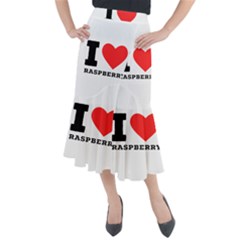 I Love Raspberry Midi Mermaid Skirt by ilovewhateva