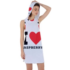 I Love Raspberry Racer Back Hoodie Dress by ilovewhateva