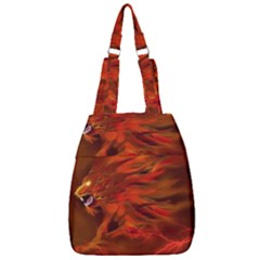 Fire Lion Flames Light Mystical Dangerous Wild Center Zip Backpack by Mog4mog4