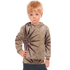 Compass Map Nautical Antique Kids  Hooded Pullover by Mog4mog4