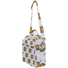 Lion Heads Pattern Design Doodle Crossbody Day Bag by Mog4mog4