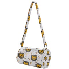 Lion Heads Pattern Design Doodle Mini Cylinder Bag by Mog4mog4