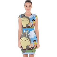 My Neighbor Totoro Totoro Capsleeve Drawstring Dress  by Mog4mog4