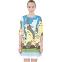 My Neighbor Totoro Totoro Quarter Sleeve Pocket Dress View1