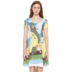 My Neighbor Totoro Totoro Inside Out Cap Sleeve Dress by Mog4mog4