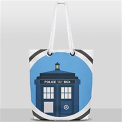 Doctor Who Tardis Full Print Rope Handle Tote (small) by Mog4mog4