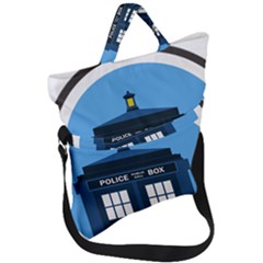 Doctor Who Tardis Fold Over Handle Tote Bag by Mog4mog4