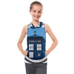 Doctor Who Tardis Kids  Sleeveless Hoodie by Mog4mog4