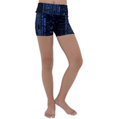 Doctor Who Tardis Kids  Lightweight Velour Yoga Shorts by Mog4mog4