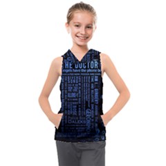 Doctor Who Tardis Kids  Sleeveless Hoodie by Mog4mog4