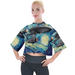 Star Starship The Starry Night Van Gogh Mock Neck Tee by Mog4mog4