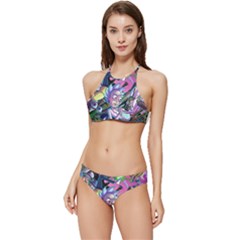 Cartoon Parody Time Travel Ultra Pattern Banded Triangle Bikini Set by Mog4mog4