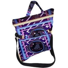 Abstract Sphere Room 3d Design Shape Circle Fold Over Handle Tote Bag by Mog4mog4