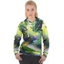 Landscape Illustration Nature Forest River Water Women s Overhead Hoodie View1