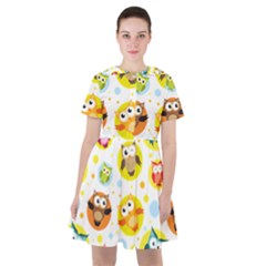 Owl Bird Cartoon Sailor Dress by Bakwanart