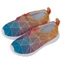 Multicolored Geometric Origami Idea Pattern Kids  Velcro No Lace Shoes View2