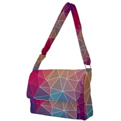 Multicolored Geometric Origami Idea Pattern Full Print Messenger Bag (s) by Bakwanart