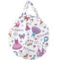 Princess Element Background Material Giant Round Zipper Tote View1