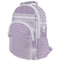 Square Purple Pattern Bead Purple Keffiyeh Purple Geometric Headdress Angle Violet Rectangle Rounded Multi Pocket Backpack View1