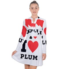 I Love Plum Long Sleeve Panel Dress by ilovewhateva