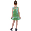 Green Retro Games Pattern Kids  Cross Back Dress View2