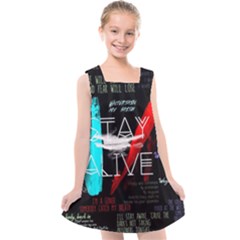 Stay Alive Kids  Cross Back Dress by Bakwanart