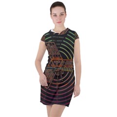 Black And Green Area Rug Neon Genesis Evangelion Computer Communication Drawstring Hooded Dress by Bakwanart