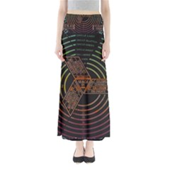 Black And Green Area Rug Neon Genesis Evangelion Computer Communication Full Length Maxi Skirt by Bakwanart