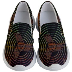 Black And Green Area Rug Neon Genesis Evangelion Computer Communication Kids Lightweight Slip Ons by Bakwanart