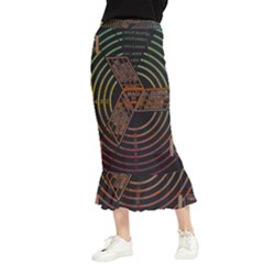 Black And Green Area Rug Neon Genesis Evangelion Computer Communication Maxi Fishtail Chiffon Skirt by Bakwanart